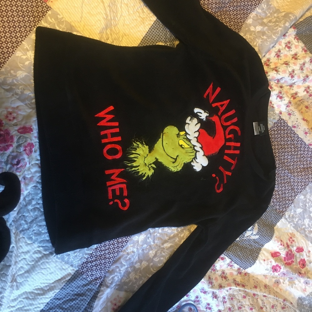 Grinch “Naughty? Who Me?” Fleece Sweater